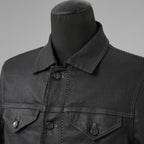 incarnation インカネーション / 美品 19SS Rubber Elastane Jean Jacket O/P Arm Unlined オーバロック ステッチ デニム ジャケット / 11882-41252 / size M (BLACK)