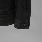 incarnation インカネーション / 美品 19SS Rubber Elastane Jean Jacket O/P Arm Unlined オーバロック ステッチ デニム ジャケット / 11882-41252 / size M (BLACK)