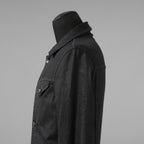 incarnation インカネーション / 美品 19SS Rubber Elastane Jean Jacket O/P Arm Unlined オーバロック ステッチ デニム ジャケット / 11882-41252 / size M (BLACK)