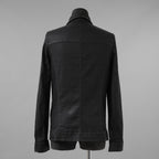 incarnation インカネーション / 美品 19SS Rubber Elastane Jean Jacket O/P Arm Unlined オーバロック ステッチ デニム ジャケット / 11882-41252 / size M (BLACK)