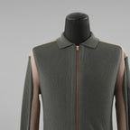 DIESEL ディーゼル / 美品 23SS K-ALLICE ジップアップカーディガン ニットポロ トップス / A094700NHAG / size M (KAHKI)