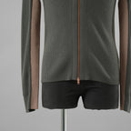 DIESEL ディーゼル / 美品 23SS K-ALLICE ジップアップカーディガン ニットポロ トップス / A094700NHAG / size M (KAHKI)