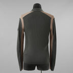 DIESEL ディーゼル / 美品 23SS K-ALLICE ジップアップカーディガン ニットポロ トップス / A094700NHAG / size M (KAHKI)