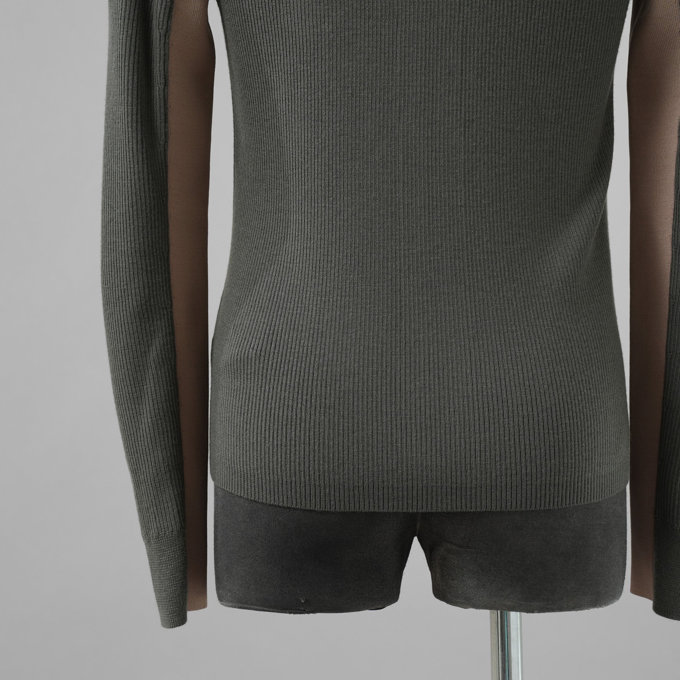 DIESEL ディーゼル / 美品 23SS K-ALLICE ジップアップカーディガン ニットポロ トップス / A094700NHAG / size M (KAHKI)