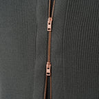 DIESEL ディーゼル / 美品 23SS K-ALLICE ジップアップカーディガン ニットポロ トップス / A094700NHAG / size M (KAHKI)