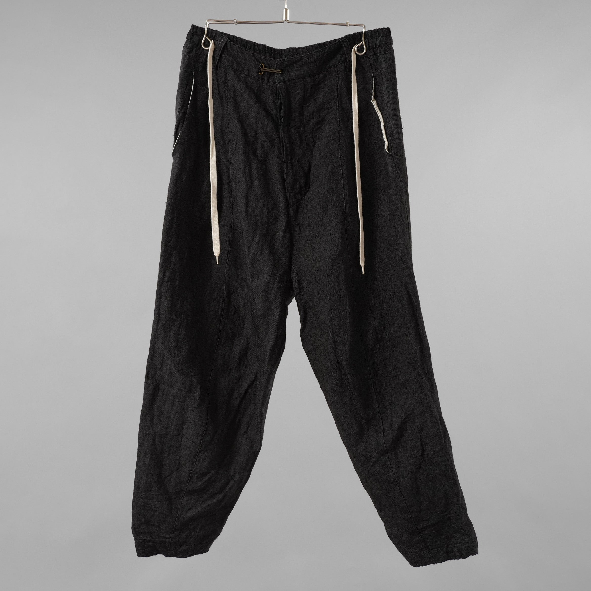 Marc Point マークポイント / ドロップクロッチ ドローストリング テーパードトラウザーズ / サルエル イージー パンツ / size 46 （GRAY)