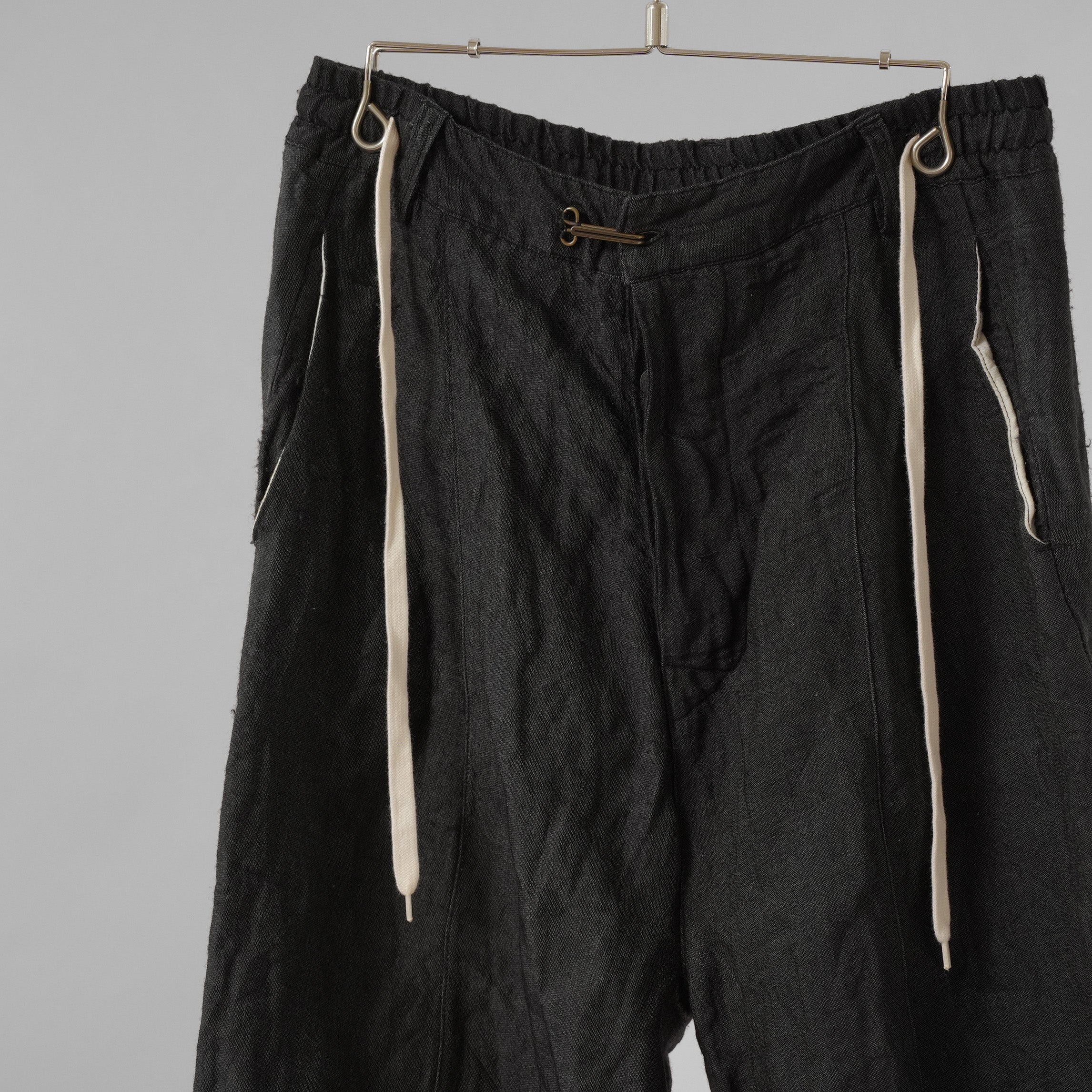 Marc Point マークポイント / ドロップクロッチ ドローストリング テーパードトラウザーズ / サルエル イージー パンツ / size 46 （GRAY)