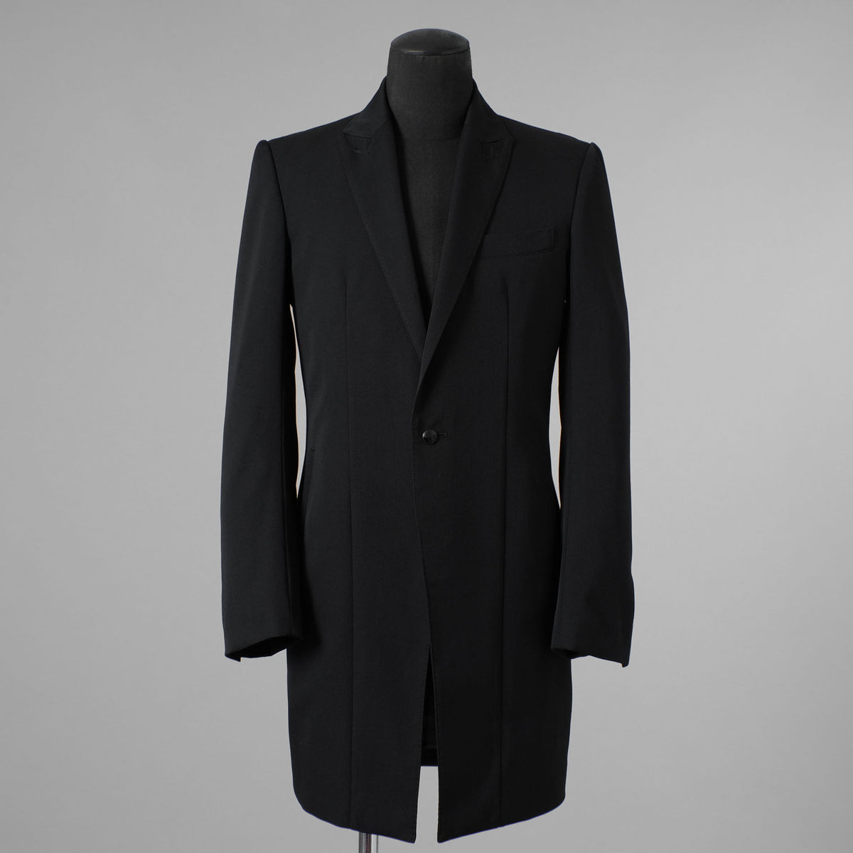 未使用 kiryuyrik キリュウキリュウ / 18SS Gabadine Stretch Long Peaked Jacket ウールギャバジン ストレッチ ロングピークド ジャケット / KG-HJ09MACHI-100-1M / size M (BLACK) 123075-alm
