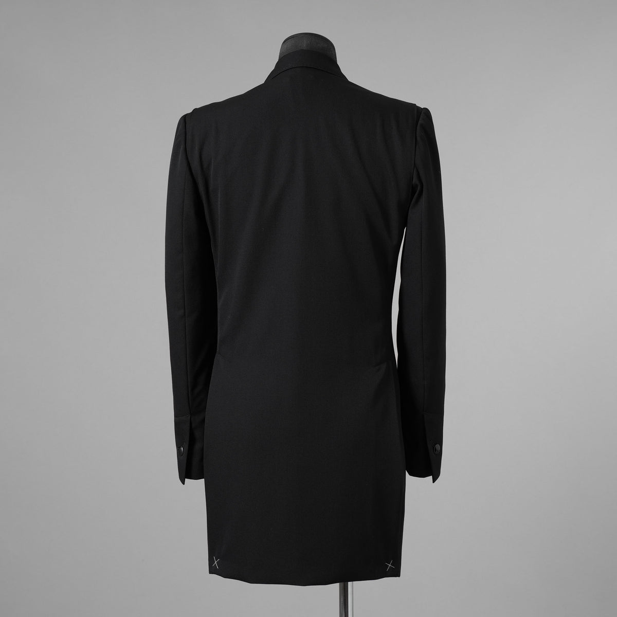 未使用 kiryuyrik キリュウキリュウ / 18SS Gabadine Stretch Long Peaked Jacket ウールギャバジン ストレッチ ロングピークド ジャケット / KG-HJ09MACHI-100-1M / size M (BLACK) 123075-alm
