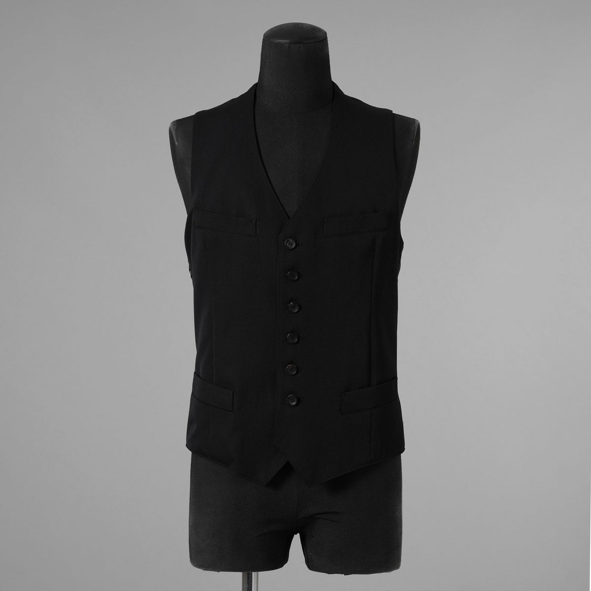 未使用 kiryuyrik キリュウキリュウ / 18SS GabadineStretch Vest ウールギャバジンストレッチ ベスト / KE-HV05-100 / size M (BLACK) 123074-alm