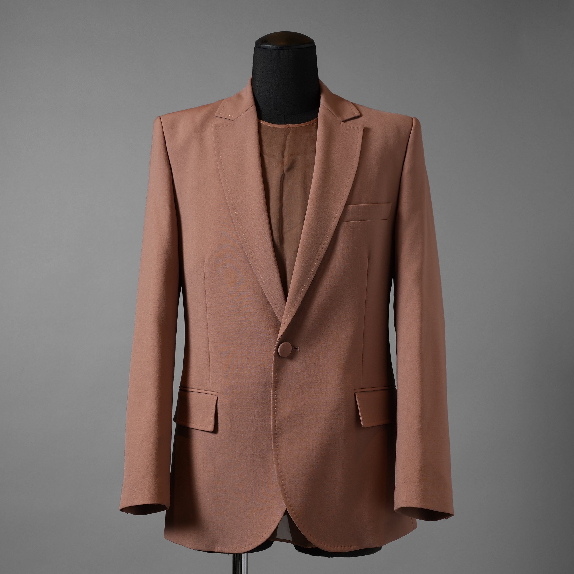 Maison Valentino ヴァレンティノ ガラヴァーニ / 美品 23SS Single-Breasted Wool Jacket Tailoring Label and Chiffon Inner Bib / シングルジャケット / 2V0CE3668EJ-LC0 / size 46 (LIGHT BROWN)