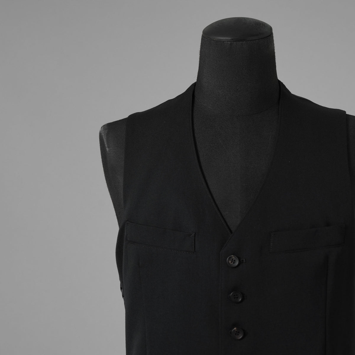 未使用 kiryuyrik キリュウキリュウ / 18SS GabadineStretch Vest ウールギャバジンストレッチ ベスト / KE-HV05-100 / size M (BLACK) 123074-alm