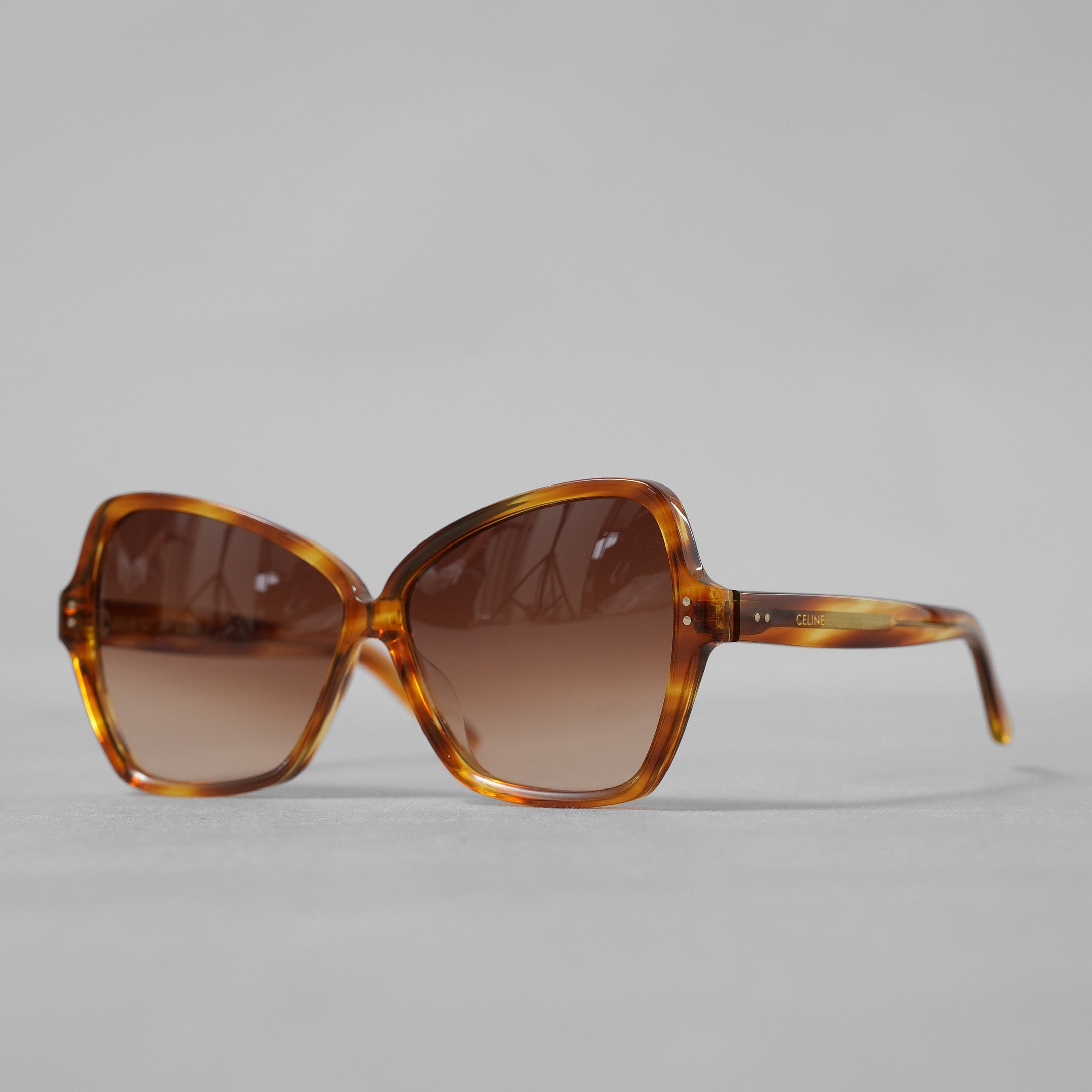 CELINE セリーヌ / 美品 2019-20年 バタフライ オーバーサイズ サングラス アクセサリー / CL40064I / ハバナ(べっ甲柄) レディース