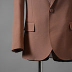 Maison Valentino ヴァレンティノ ガラヴァーニ / 美品 23SS Single-Breasted Wool Jacket Tailoring Label and Chiffon Inner Bib / シングルジャケット / 2V0CE3668EJ-LC0 / size 46 (LIGHT BROWN)