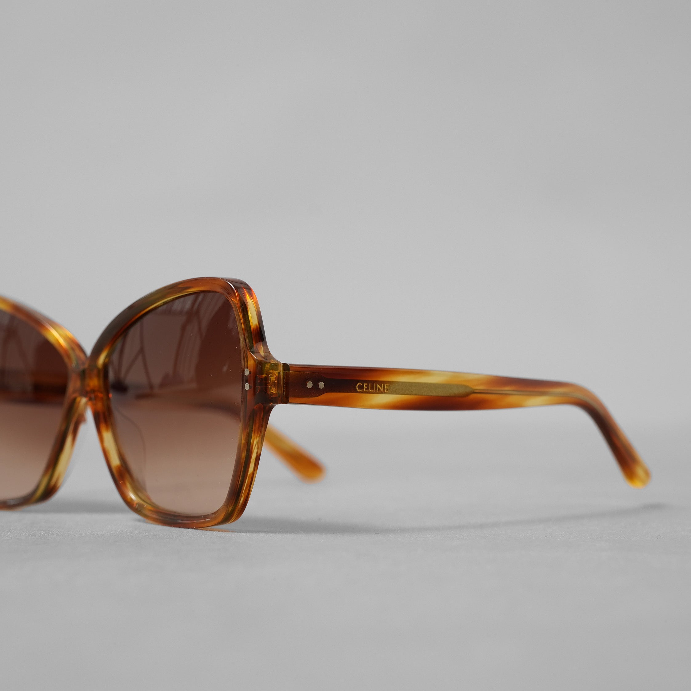 CELINE セリーヌ / 美品 2019-20年 バタフライ オーバーサイズ サングラス アクセサリー / CL40064I / ハバナ(べっ甲柄) レディース