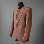 Maison Valentino ヴァレンティノ ガラヴァーニ / 美品 23SS Single-Breasted Wool Jacket Tailoring Label and Chiffon Inner Bib / シングルジャケット / 2V0CE3668EJ-LC0 / size 46 (LIGHT BROWN)