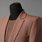Maison Valentino ヴァレンティノ ガラヴァーニ / 美品 23SS Single-Breasted Wool Jacket Tailoring Label and Chiffon Inner Bib / シングルジャケット / 2V0CE3668EJ-LC0 / size 46 (LIGHT BROWN)