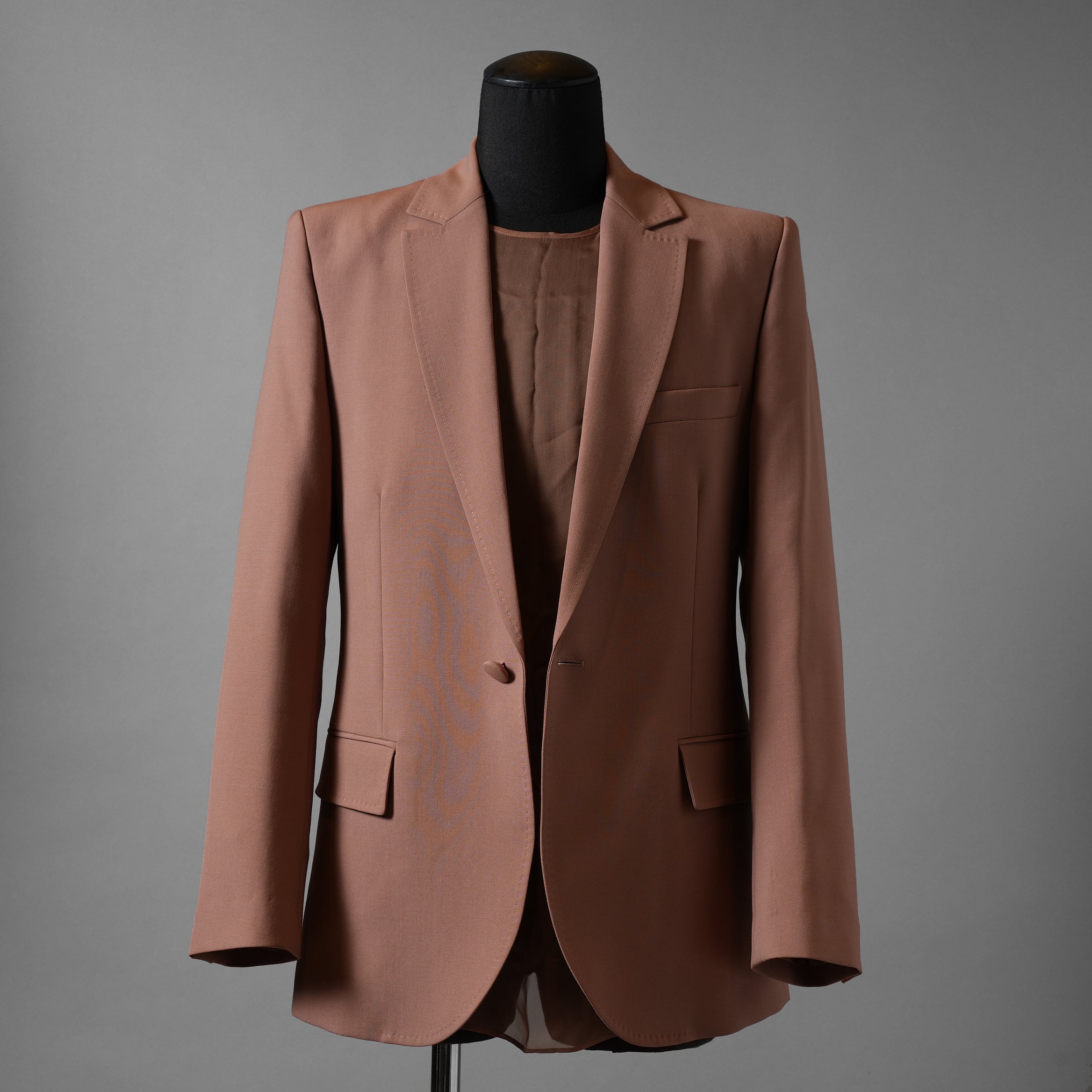 Maison Valentino ヴァレンティノ ガラヴァーニ / 美品 23SS Single-Breasted Wool Jacket Tailoring Label and Chiffon Inner Bib / シングルジャケット / 2V0CE3668EJ-LC0 / size 46 (LIGHT BROWN)