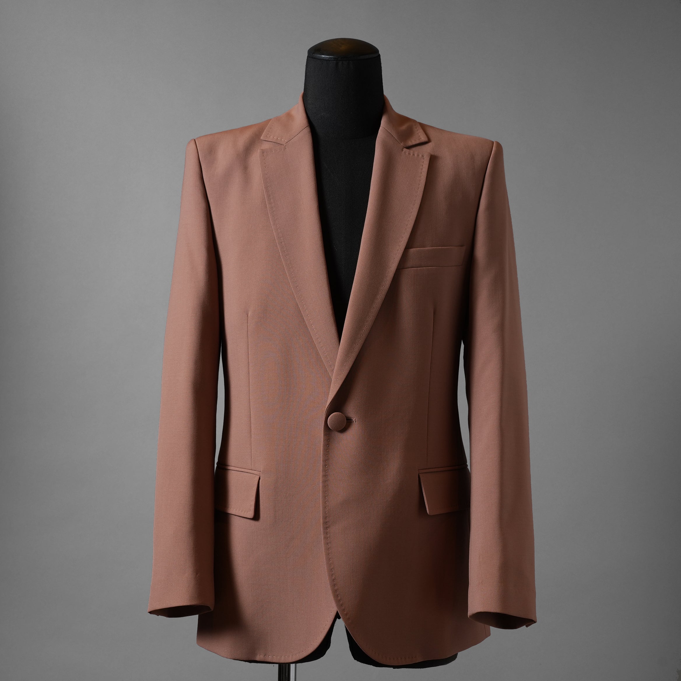 Maison Valentino ヴァレンティノ ガラヴァーニ / 美品 23SS Single-Breasted Wool Jacket Tailoring Label and Chiffon Inner Bib / シングルジャケット / 2V0CE3668EJ-LC0 / size 46 (LIGHT BROWN)