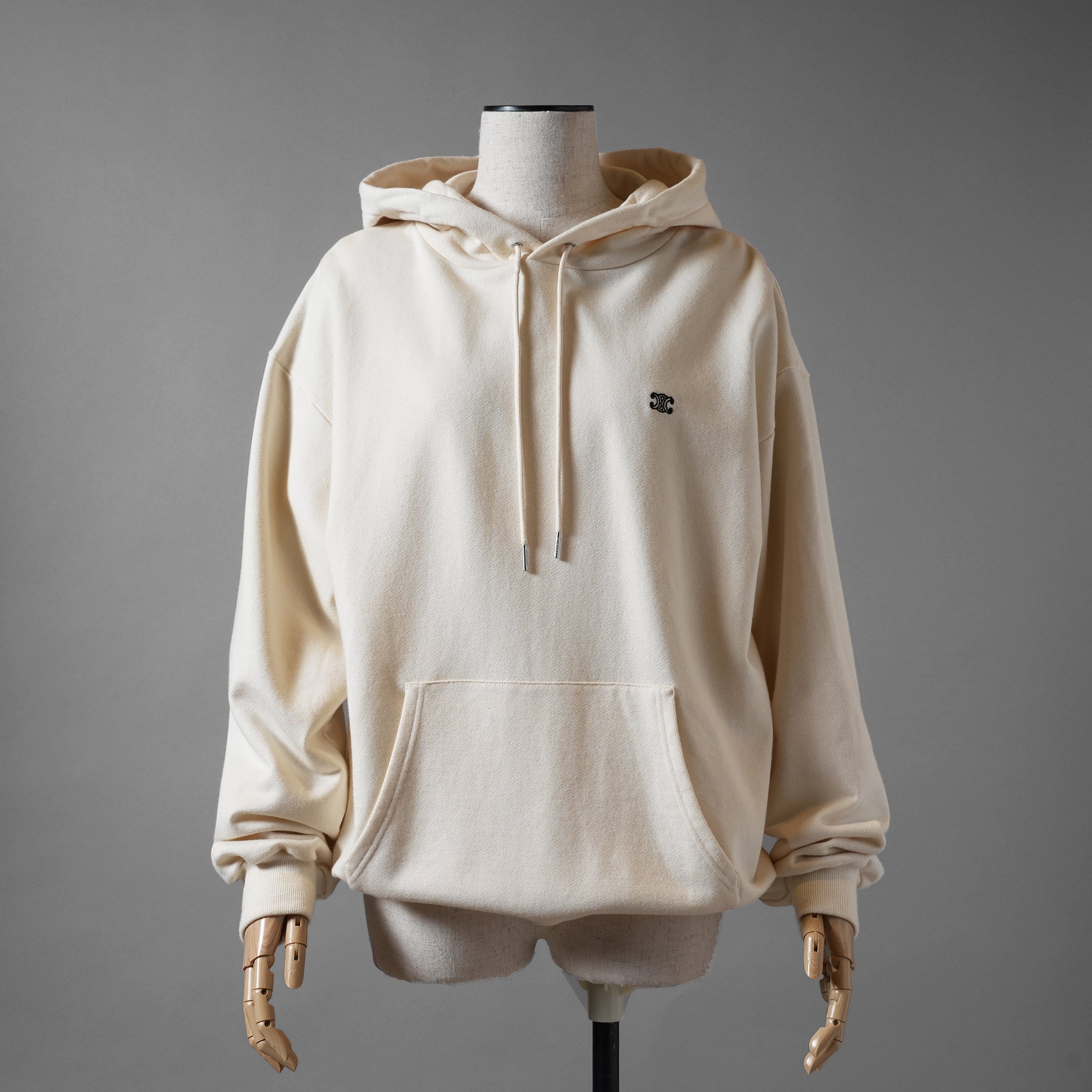 CELINE セリーヌ / 22SS 美品 トリオンフ ルーズフーディー コットンカシミア / パーカー / 2Y377450I / size L (IVORY) ユニセックス