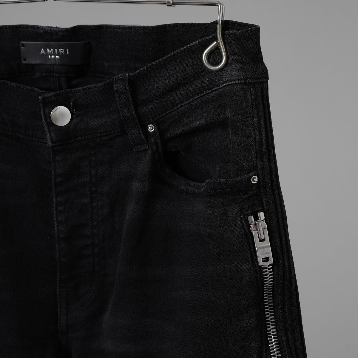 AMIRI アミリ / 美品 Half Track 蛇腹 デニム パンツ / size 29 (BLACK) 352199-in-ue