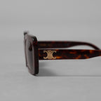CELINE セリーヌ / 美品 24FW Triomphe トリオンフ 16 サングラス アセテート製スクエア アクセサリー / CL40304U 52A / ハバナ （べっ甲柄）レディース