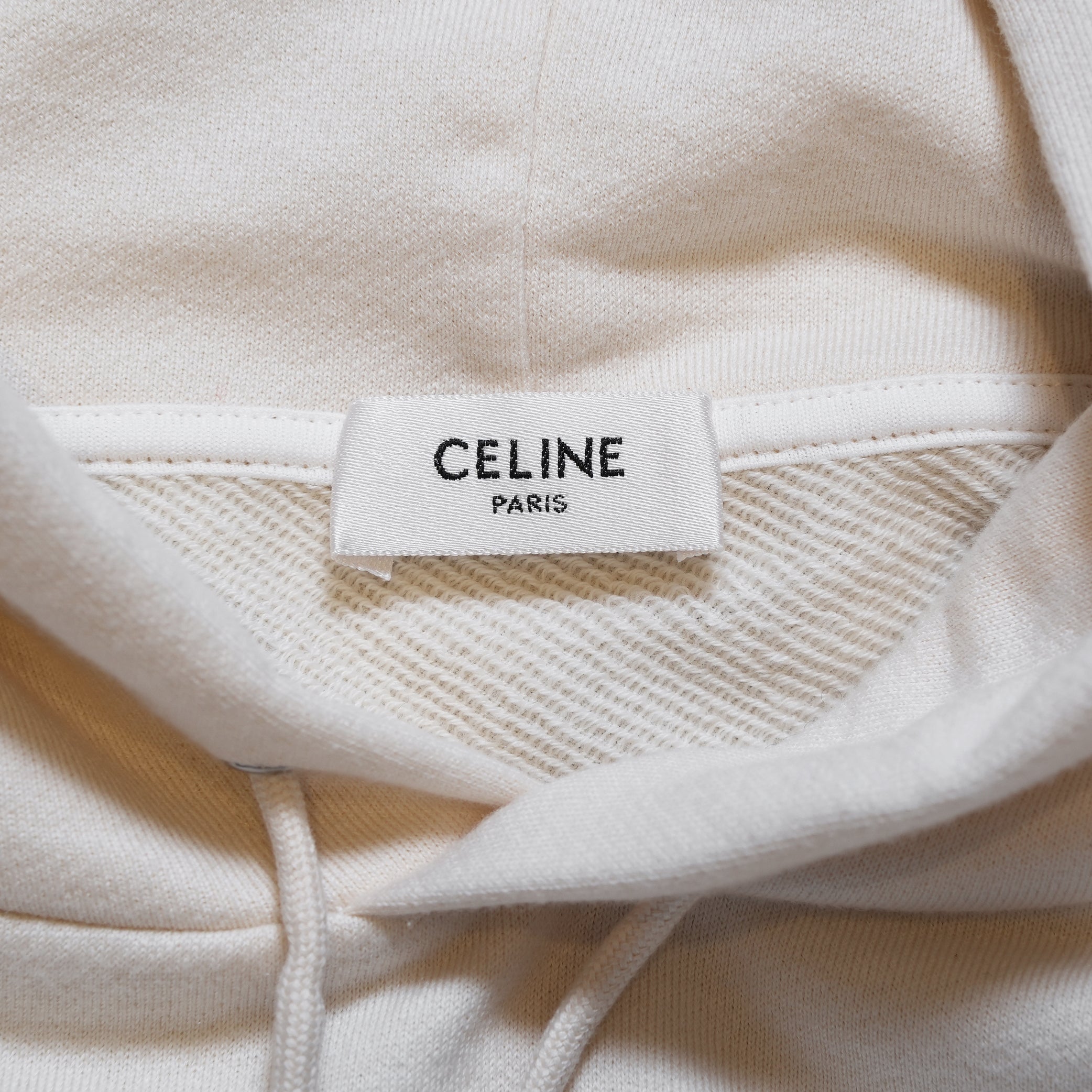 CELINE セリーヌ / 22SS 美品 トリオンフ ルーズフーディー コットンカシミア / パーカー / 2Y377450I / size L (IVORY) ユニセックス