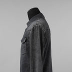 VALENTINO ヴァレンティノ / 美品 18SS ピエールパオロ・ピッチョーリ期 / ウォッシュドブラック デニム ウエスタンシャツ 長袖シャツ / PV3DB62J4QQ / size 46 (BLACK)