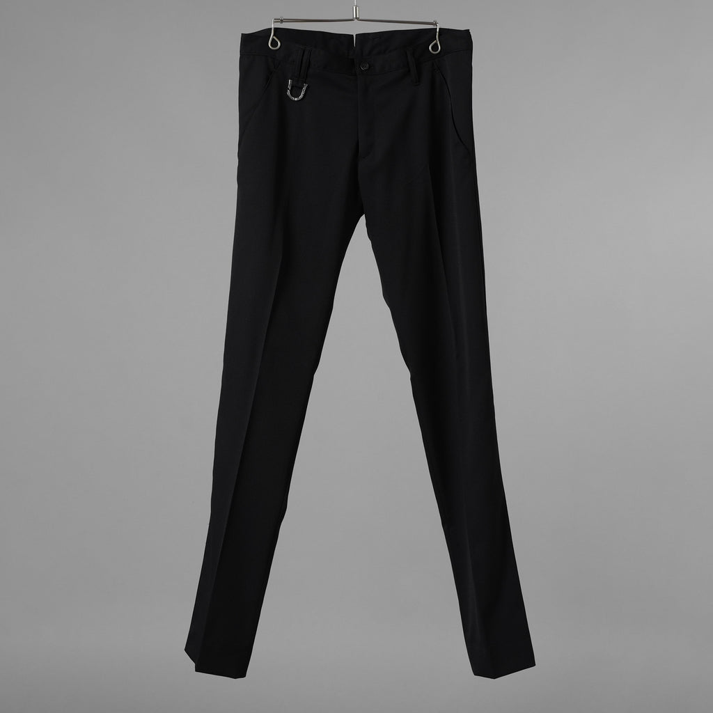 未使用 kiryuyrik キリュウキリュウ / 18SS Wool Gabadine Stretch ストレッチウールギャバ スラックス パンツ / KL-HP04-100 / size M (BLACK) 123073-alm