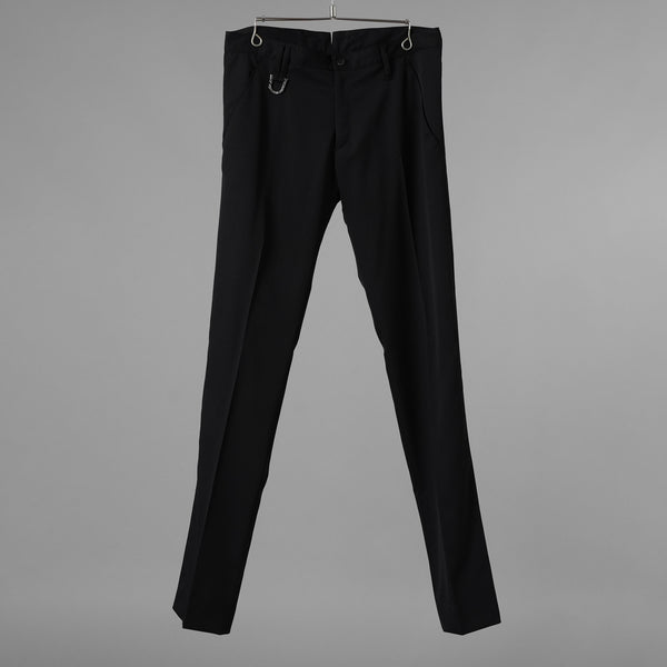未使用 kiryuyrik キリュウキリュウ / 18SS Wool Gabadine Stretch ストレッチウールギャバ スラックス パンツ / KL-HP04-100 / size M (BLACK) 123073-alm