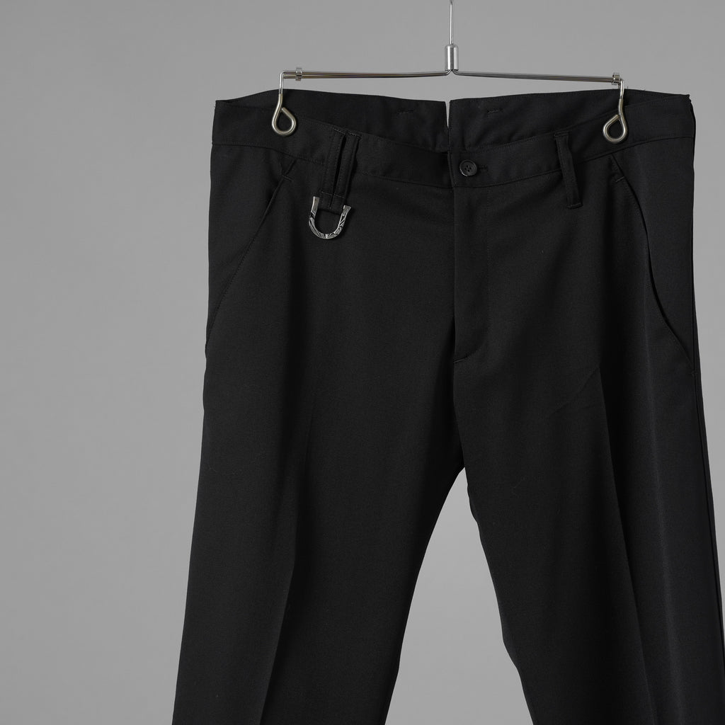 未使用 kiryuyrik キリュウキリュウ / 18SS Wool Gabadine Stretch ストレッチウールギャバ スラックス パンツ / KL-HP04-100 / size M (BLACK) 123073-alm