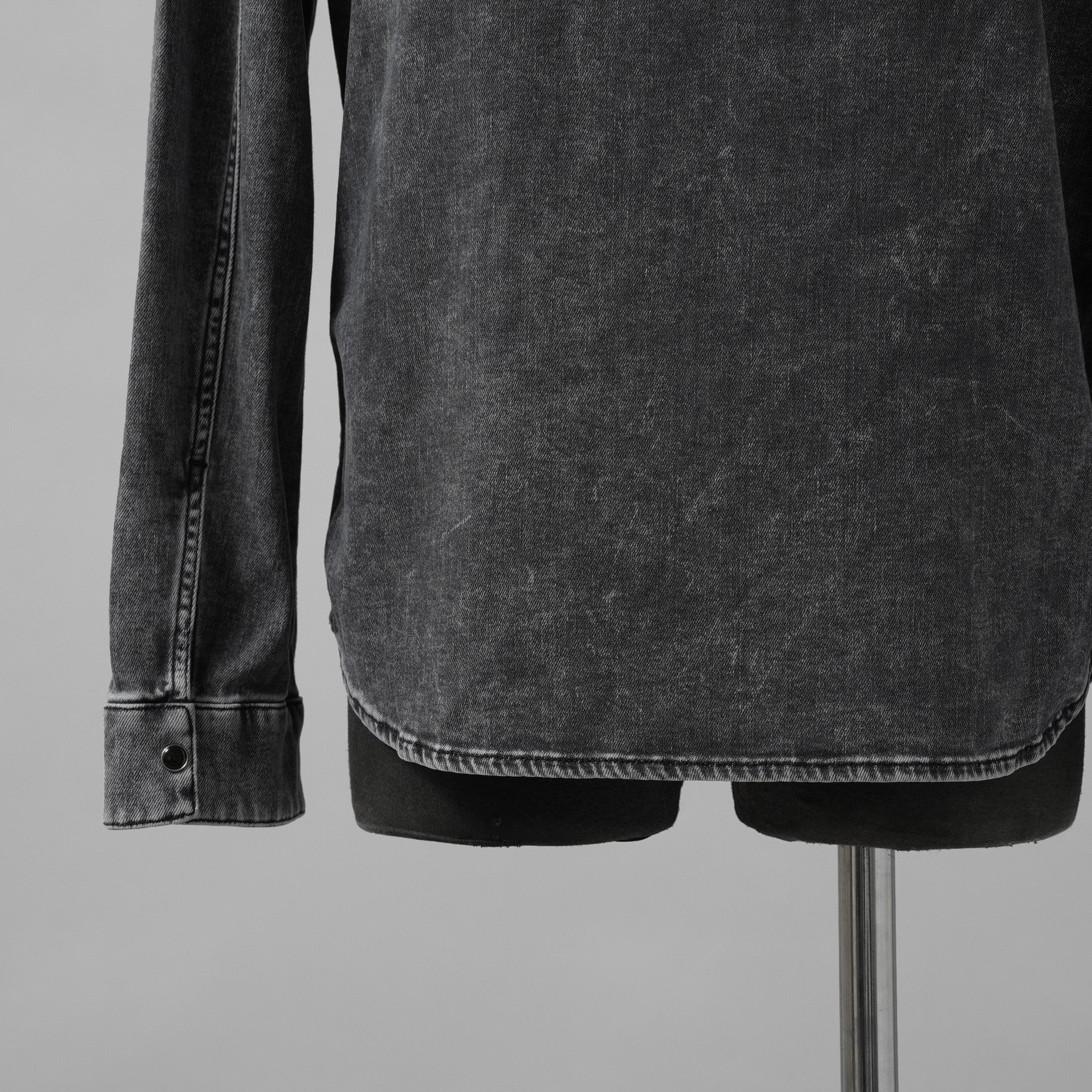 VALENTINO ヴァレンティノ / 美品 18SS ピエールパオロ・ピッチョーリ期 / ウォッシュドブラック デニム ウエスタンシャツ 長袖シャツ / PV3DB62J4QQ / size 46 (BLACK)