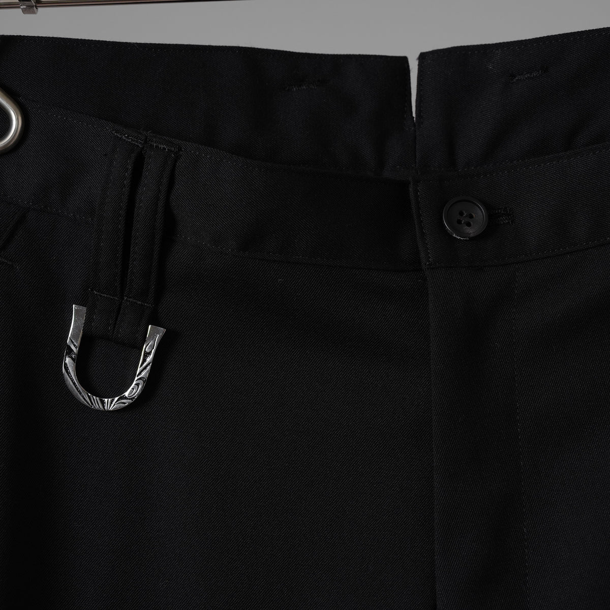 未使用 kiryuyrik キリュウキリュウ / 18SS Wool Gabadine Stretch ストレッチウールギャバ スラックス パンツ / KL-HP04-100 / size M (BLACK) 123073-alm