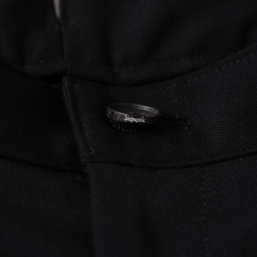 未使用 kiryuyrik キリュウキリュウ / 18SS Wool Gabadine Stretch ストレッチウールギャバ スラックス パンツ / KL-HP04-100 / size M (BLACK) 123073-alm