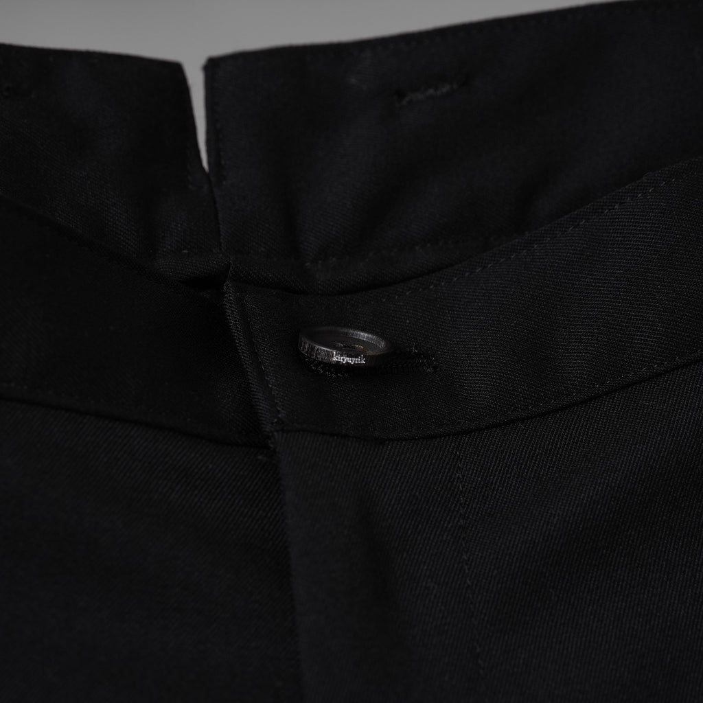 未使用 kiryuyrik キリュウキリュウ / 18SS Wool Gabadine Stretch ストレッチウールギャバ スラックス パンツ / KL-HP04-100 / size M (BLACK) 123073-alm