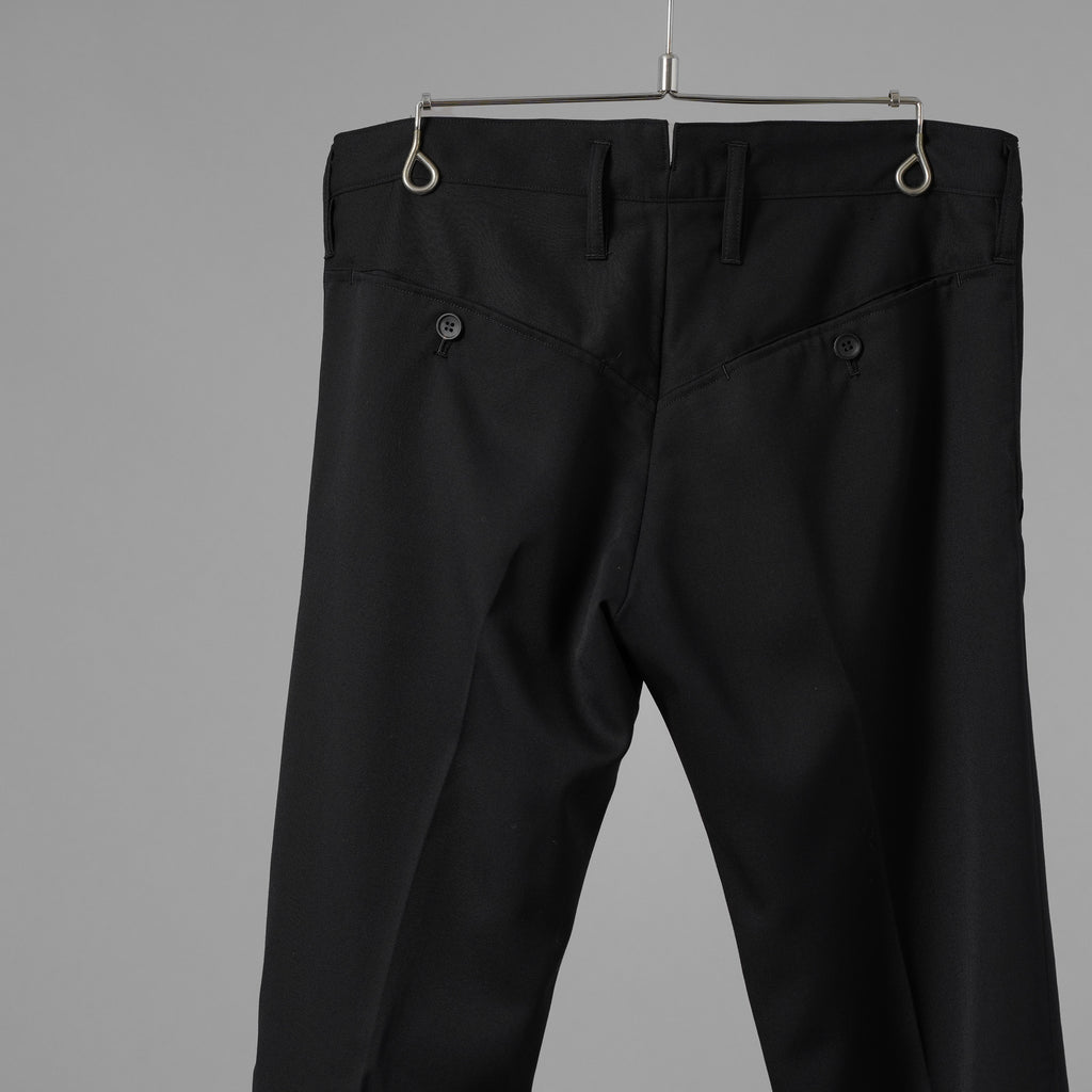 未使用 kiryuyrik キリュウキリュウ / 18SS Wool Gabadine Stretch ストレッチウールギャバ スラックス パンツ / KL-HP04-100 / size M (BLACK) 123073-alm