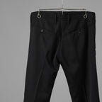 未使用 kiryuyrik キリュウキリュウ / 18SS Wool Gabadine Stretch ストレッチウールギャバ スラックス パンツ / KL-HP04-100 / size M (BLACK) 123073-alm