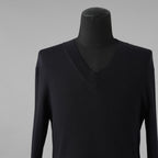 BURBERRY LONDON バーバリー ロンドン / 美品 テーラードパネル リブニットドッキング 長袖ニット / size S (DARK NAVY)