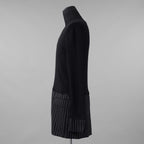 BURBERRY LONDON バーバリー ロンドン / 美品 テーラードパネル リブニットドッキング 長袖ニット / size S (BLACK)