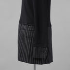 BURBERRY LONDON バーバリー ロンドン / 美品 テーラードパネル リブニットドッキング 長袖ニット / size S (DARK NAVY)