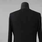 BURBERRY LONDON バーバリー ロンドン / 美品 テーラードパネル リブニットドッキング 長袖ニット / size S (DARK NAVY)
