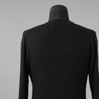 BURBERRY LONDON バーバリー ロンドン / 美品 テーラードパネル リブニットドッキング 長袖ニット / size S (BLACK)