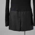 BURBERRY LONDON バーバリー ロンドン / 美品 テーラードパネル リブニットドッキング 長袖ニット / size S (DARK NAVY)