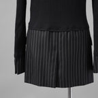 BURBERRY LONDON バーバリー ロンドン / 美品 テーラードパネル リブニットドッキング 長袖ニット / size S (BLACK)