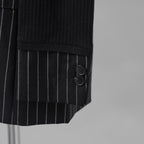BURBERRY LONDON バーバリー ロンドン / 美品 テーラードパネル リブニットドッキング 長袖ニット / size S (DARK NAVY)