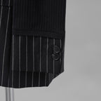 BURBERRY LONDON バーバリー ロンドン / 美品 テーラードパネル リブニットドッキング 長袖ニット / size S (BLACK)