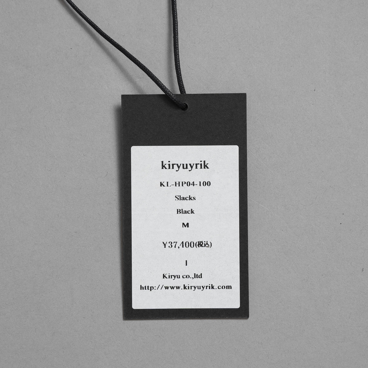 未使用 kiryuyrik キリュウキリュウ / 18SS Wool Gabadine Stretch ストレッチウールギャバ スラックス パンツ / KL-HP04-100 / size M (BLACK) 123073-alm