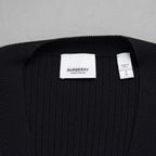 BURBERRY LONDON バーバリー ロンドン / 美品 テーラードパネル リブニットドッキング 長袖ニット / size S (DARK NAVY)