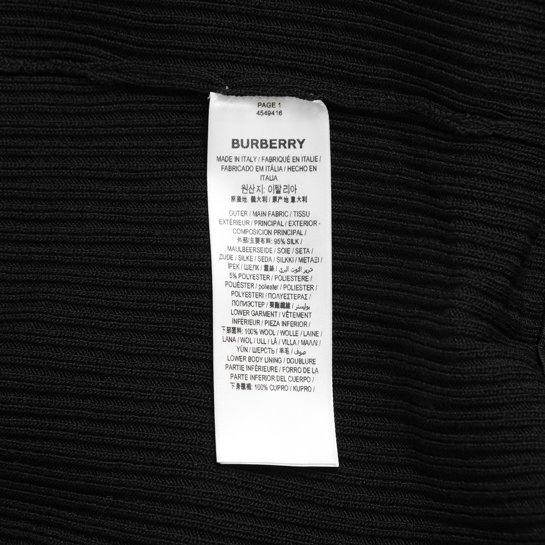 BURBERRY LONDON バーバリー ロンドン / 美品 テーラードパネル リブニットドッキング 長袖ニット / size S (DARK NAVY)