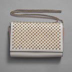 Christian Louboutin クリスチャン ルブタン / 16SS パロマ クラッチ スパイク付き 2WAY チェーン ショルダーバッグ / IVORY レディース 352196-izm